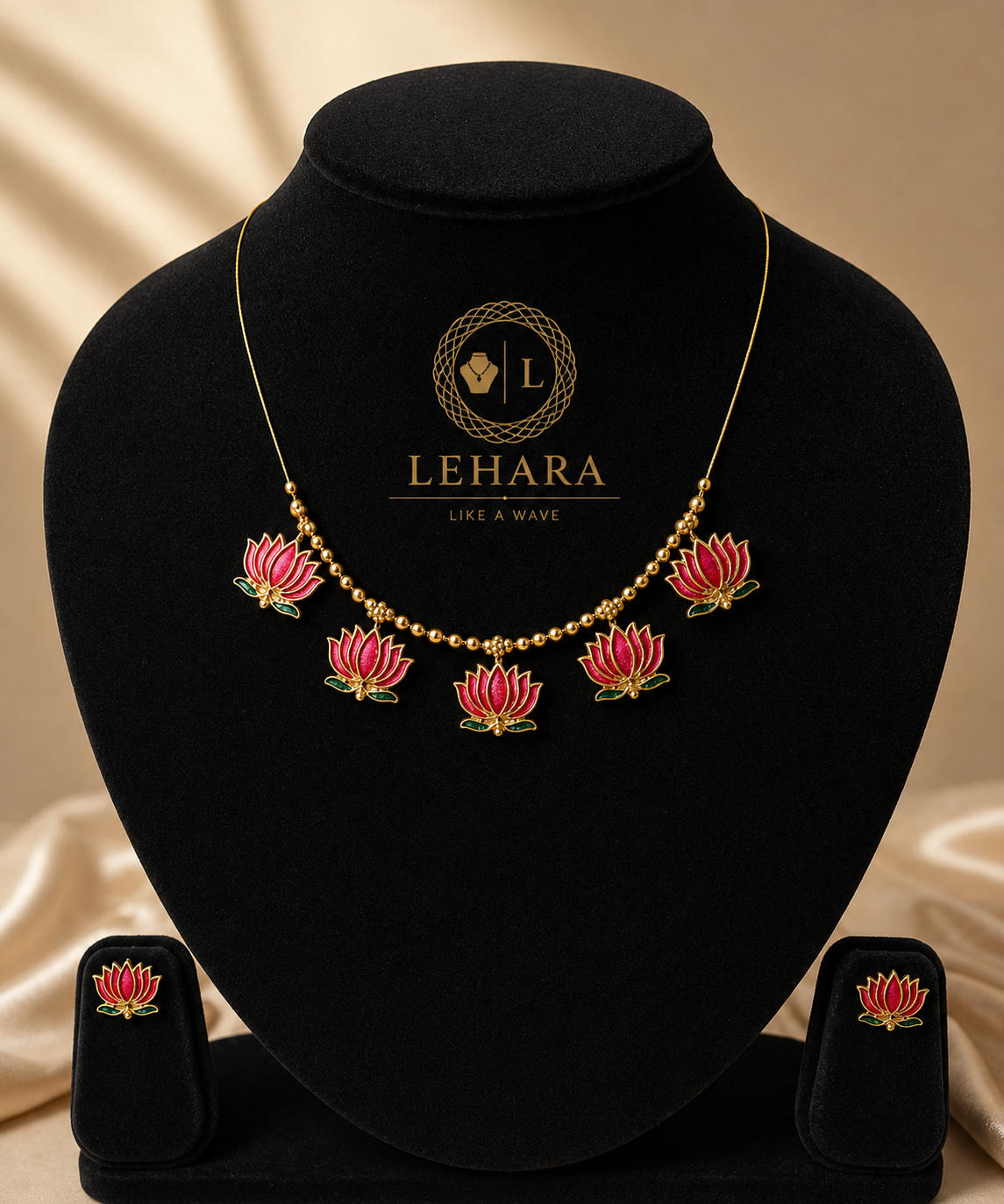 Lotus Enamel Choker Set
