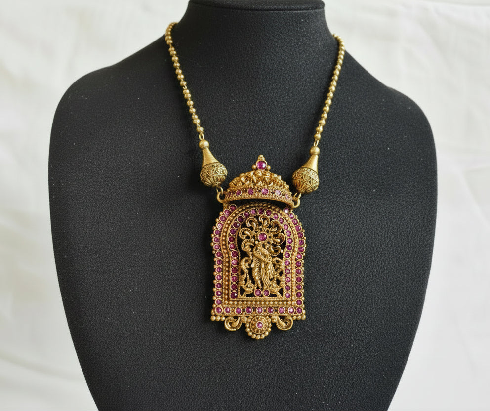 Radhakrishna Pendant Necklace Set