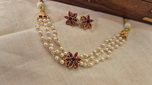 Flower Pearl Choker